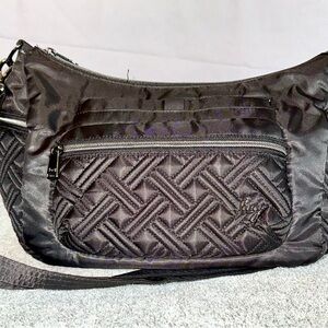 Lug Quilted Black Crossbody Bag